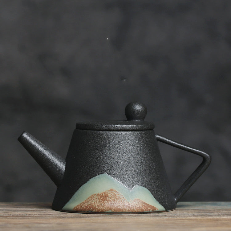 Teapot Ceramic Single Pot Underglaze Color Set Japanese Household